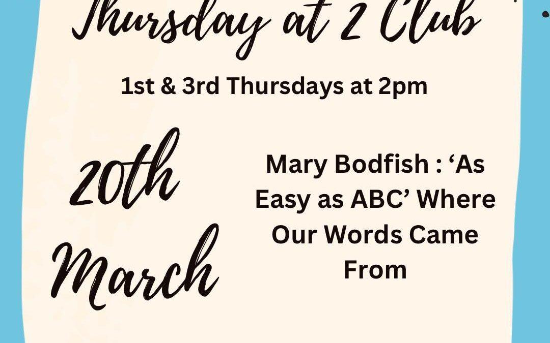 20/03/25 – Mary Bodfish