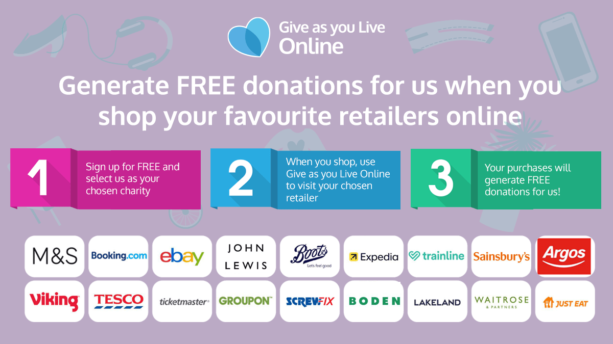 Give As You Live to support your favourite good cause